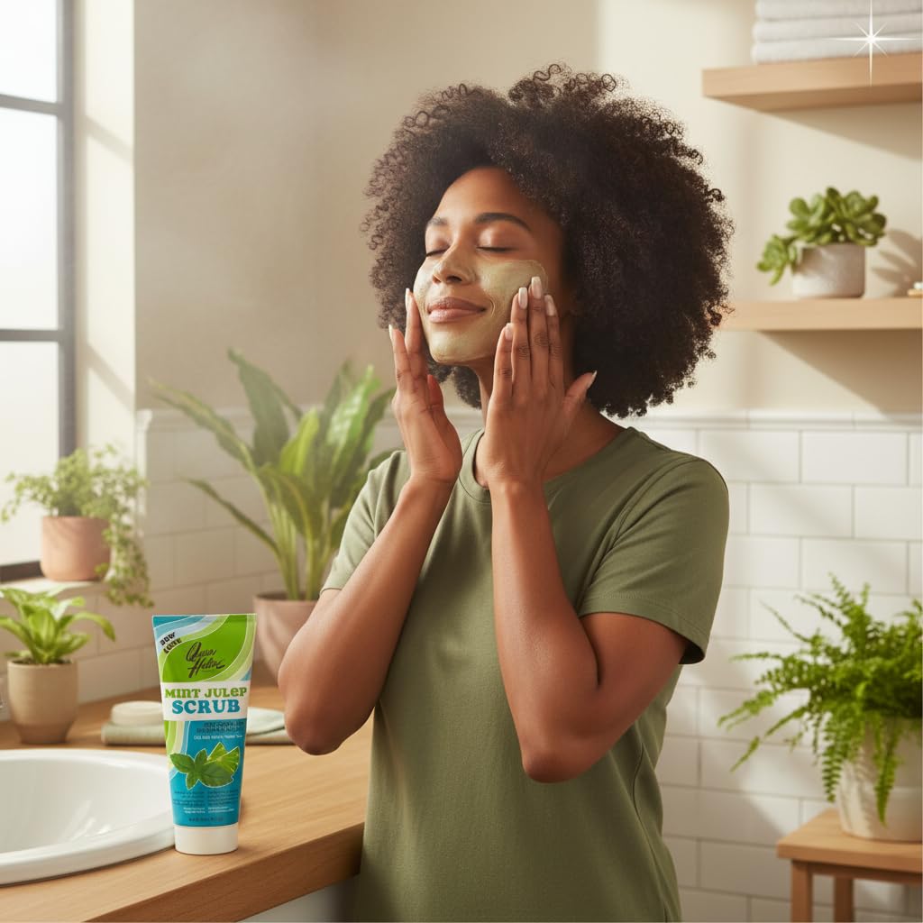 Queen Helene Mint Julep Scrub uses gentle exfoliants to refresh oily skin.