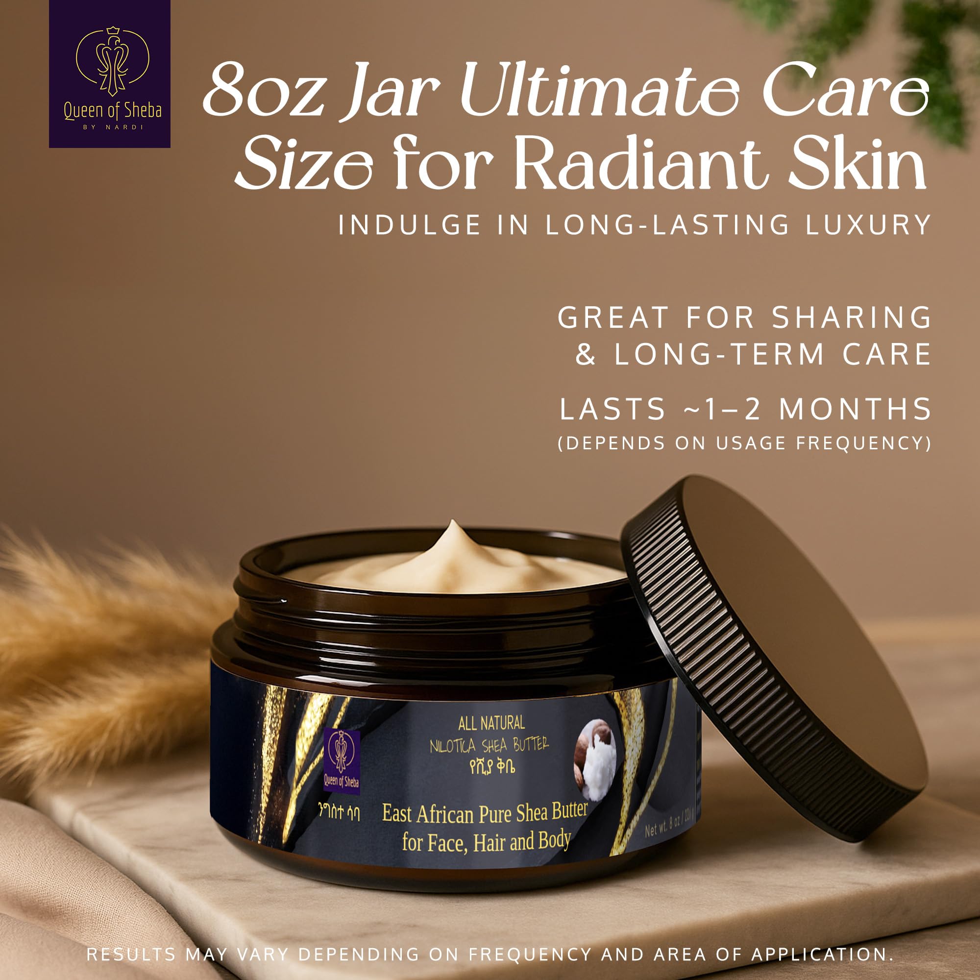 Queen of Shea raw organic shea butter texture ready for daily moisturizer