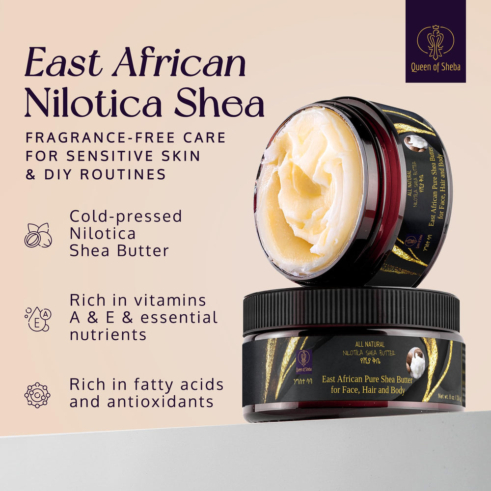 Queen of Shea unscented butter emphasizes pure formula without fragrances