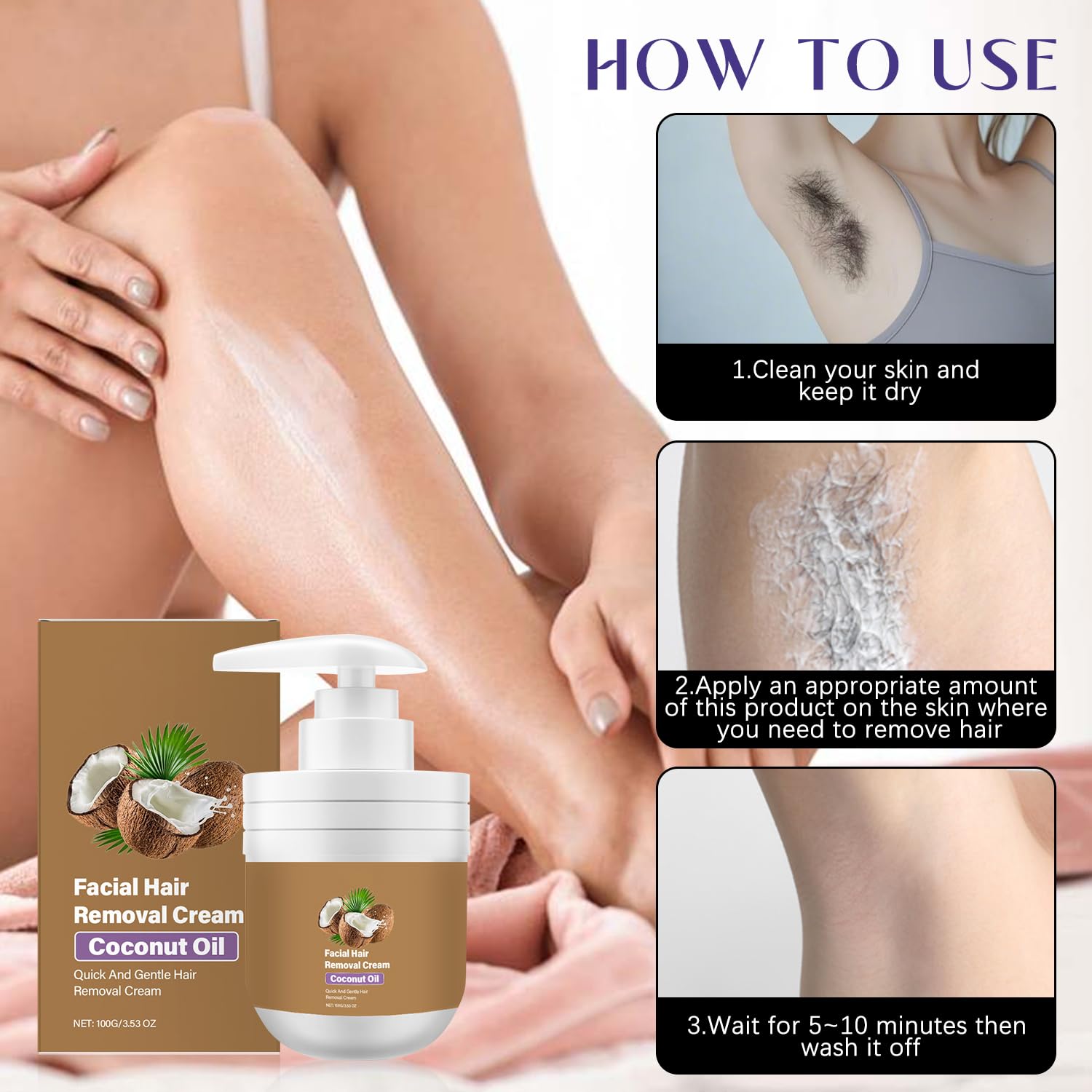 QentAnud women's facial hair removal cream offers gentle, versatile use.