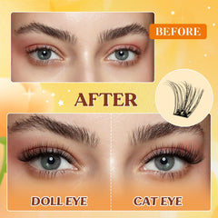 QUEWEL 10-16mm mixed lengths enable doll-eye or cat-eye styles.