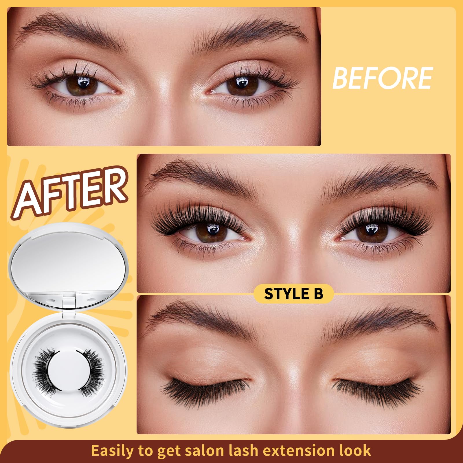 QUEWEL eco-friendly magnetic lashes fit busy travelers