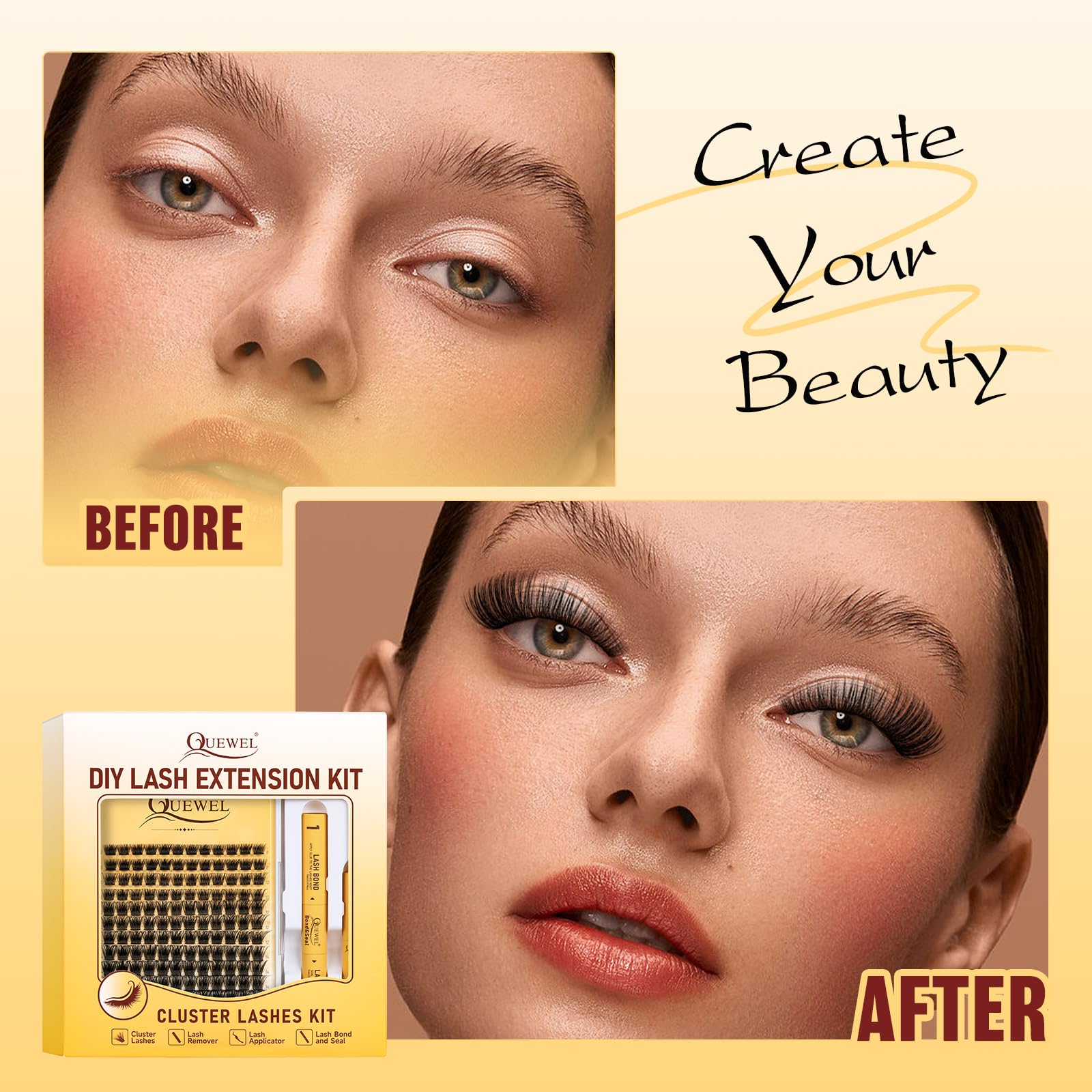 QUEWEL eye-closeup-natural-look-diy shows a subtle, day-ready result.