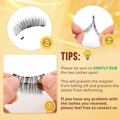 QUEWEL natural wispy magnetic lashes for seamless look