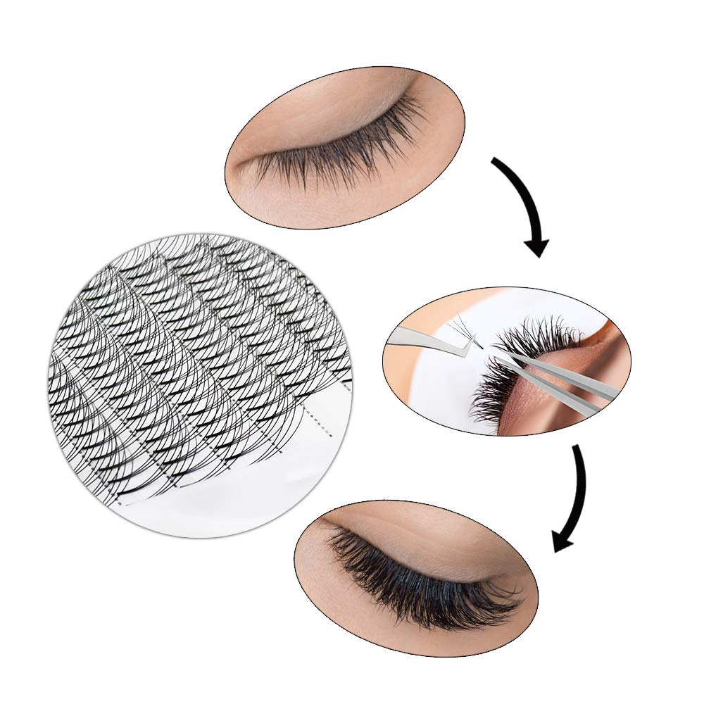 QUEWEL professional lash artist tray with 12 rows of fans