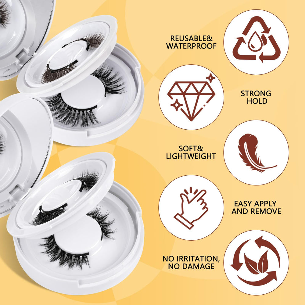 QUEWEL reusable magnetic eyelashes in box promote eco-friendly beauty
