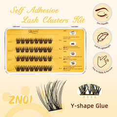 QUEWEL lashes tweezers with non-stick coating for easy, precise cluster placement