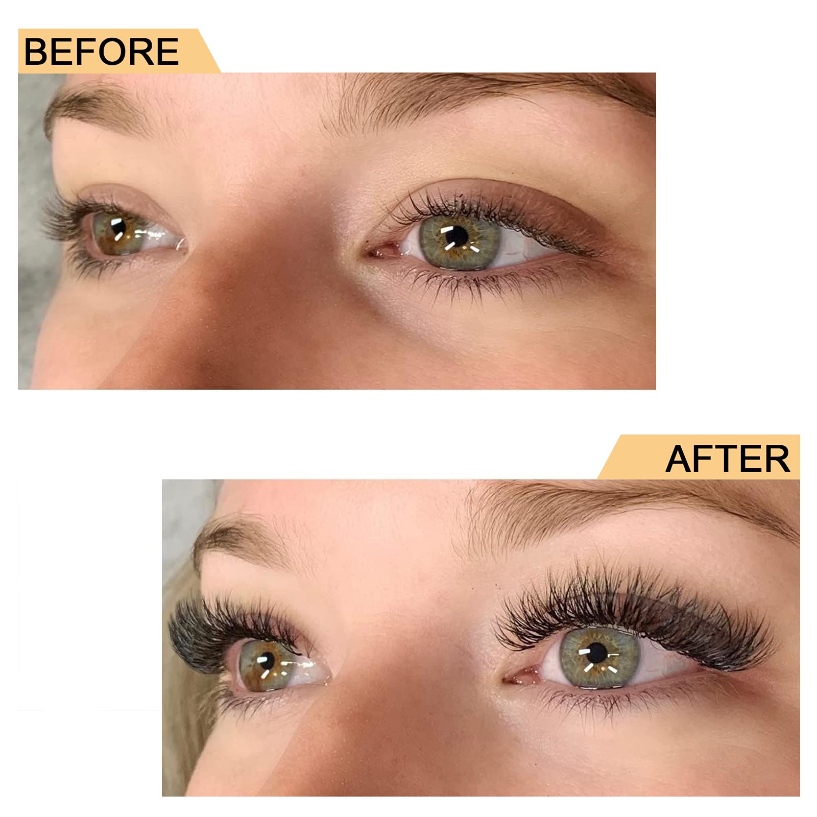 QUEWEL soft matte-black base adheres naturally to real lashes