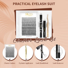 QUEWEL upgraded-band cluster lashes offer softer fit for comfortable wear and reuse.