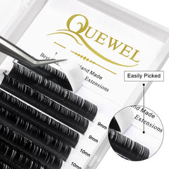 QUEWEL classic lashes 12-row tray helps organized grafting practice.