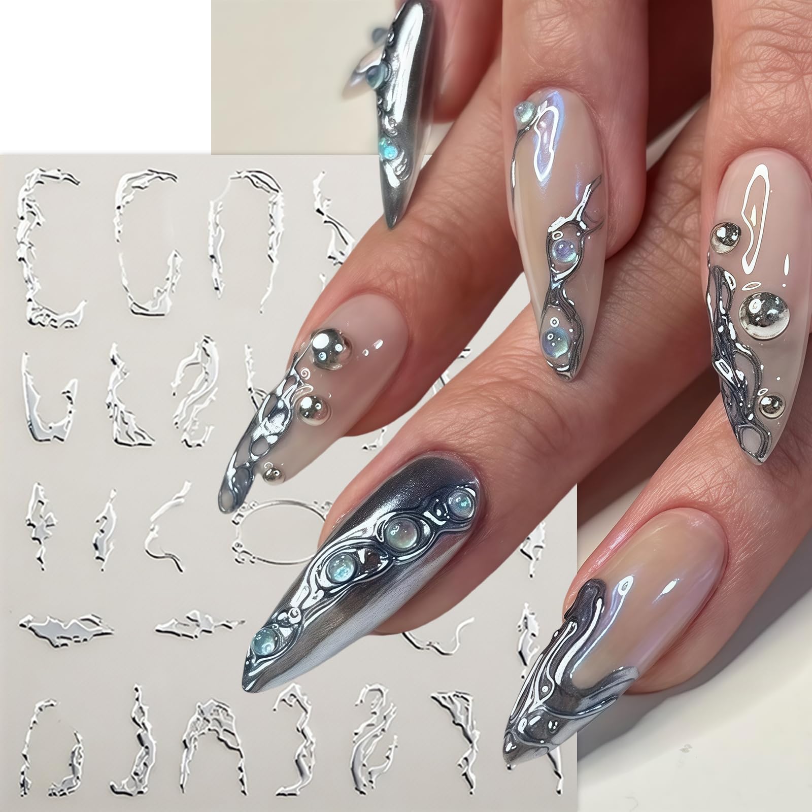 Quezadyl 3D self-adhesive decals are easy to apply for quick glam finishes.