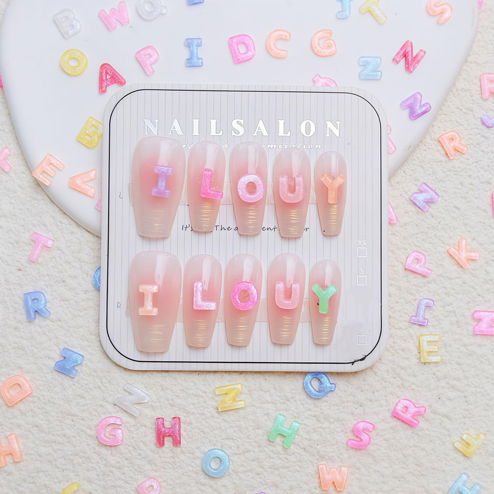 Quezadyl letras acrílicas para arte de uñas en 3D