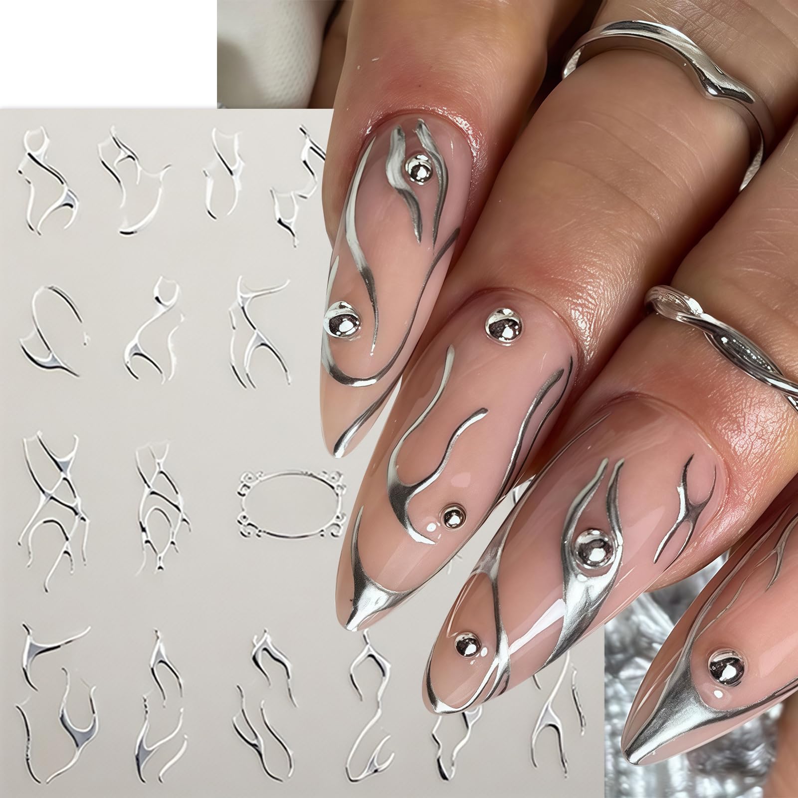 Quezadyl nail art decals suit gel, acrylic, or natural nails for versatile decor.
