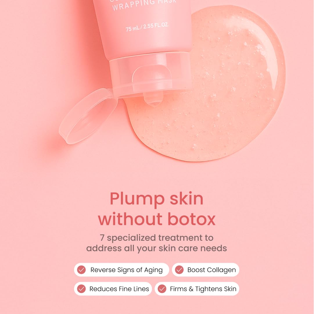 QUIA Collagen Wrapping Mask night routine hints at overnight transformation for firmer skin.