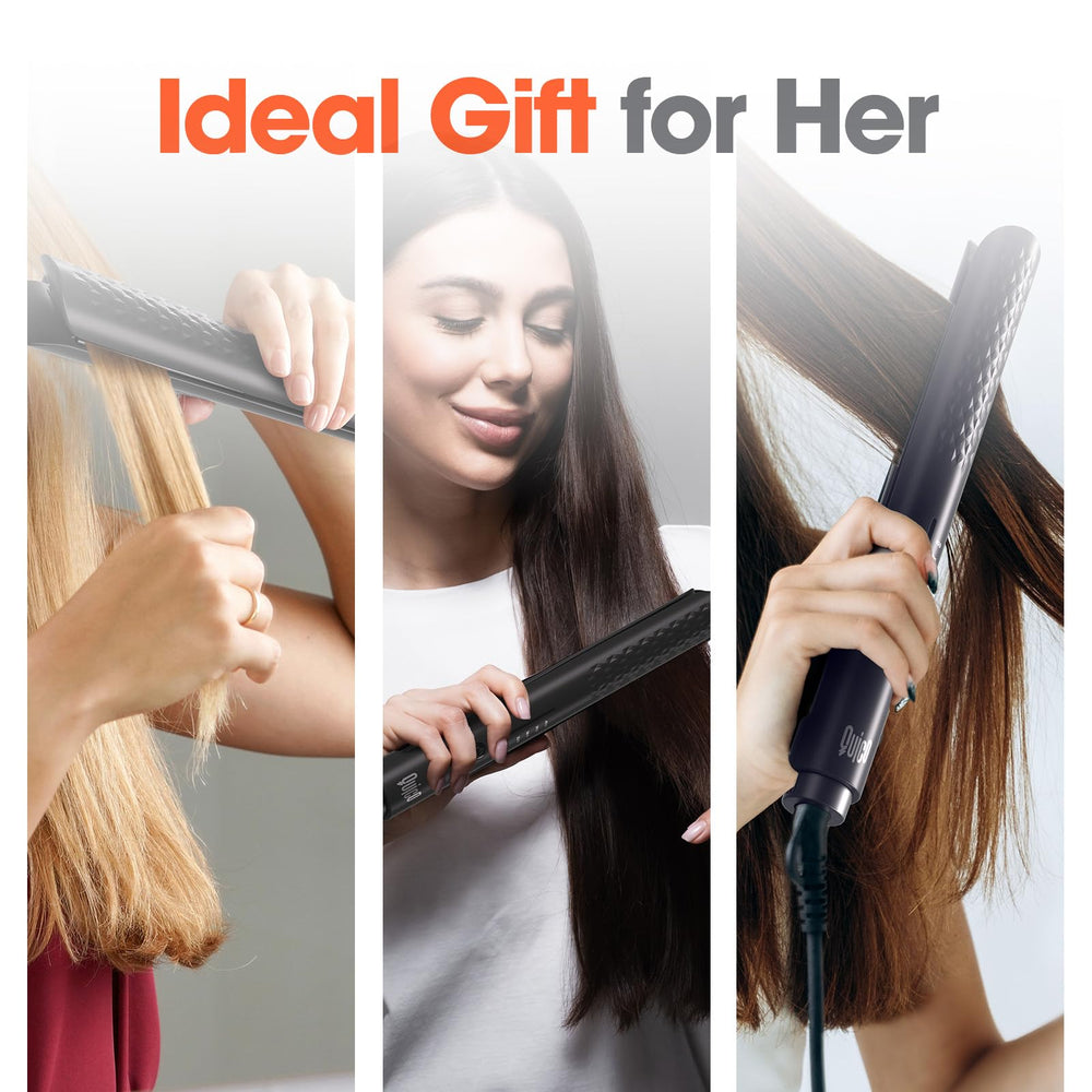 Quico Hair Straightener box contents include glove and two clips