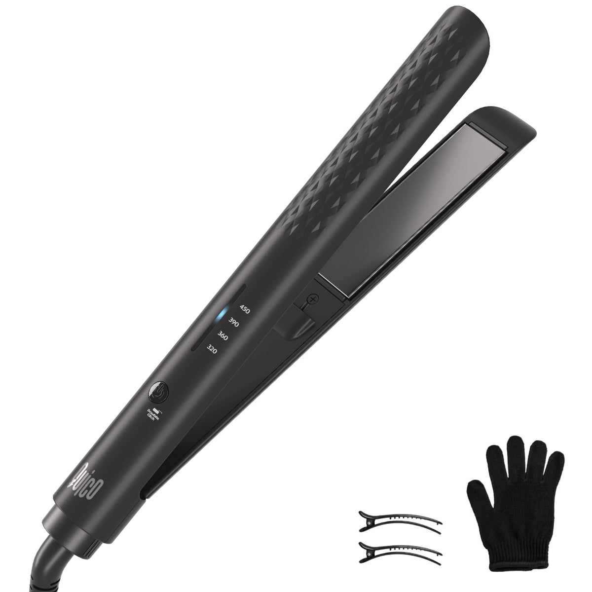 Quico Hair Straightener front view shows travel-friendly, globally compatible design