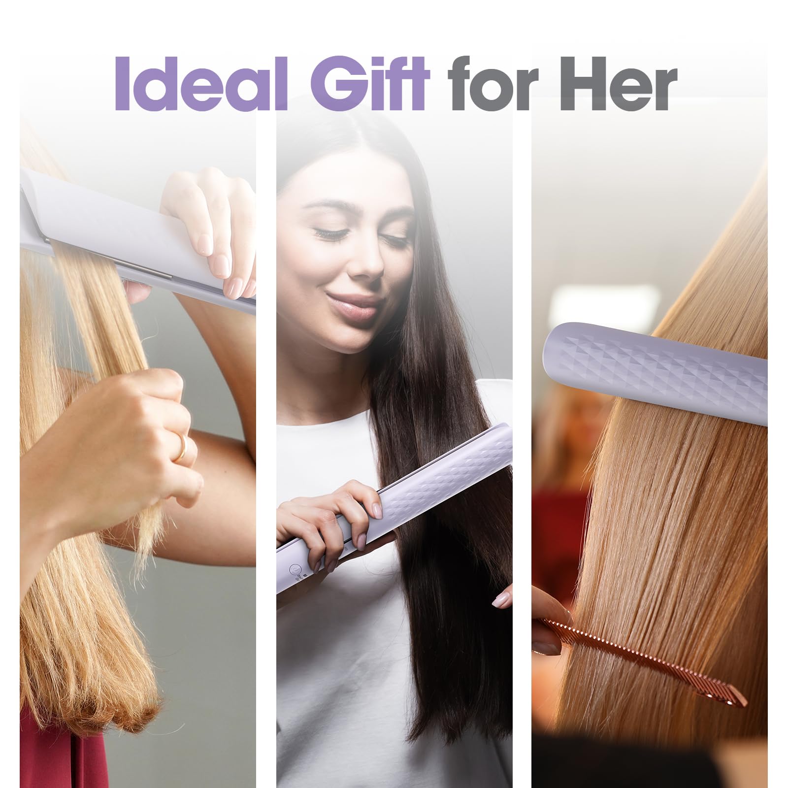 Quico hair straightener set includes anti-scald glove and two clips