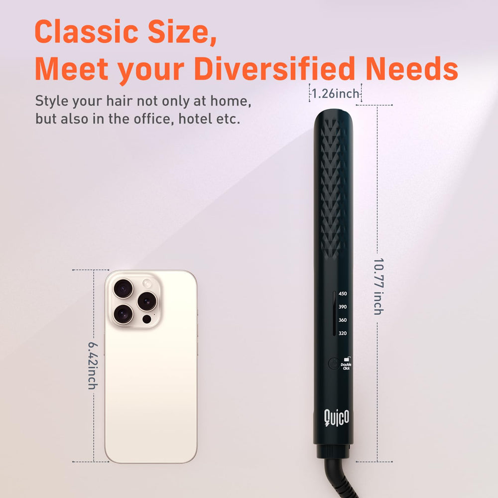 Quico Hair Straightener fast 15-second heat-up speeds styling