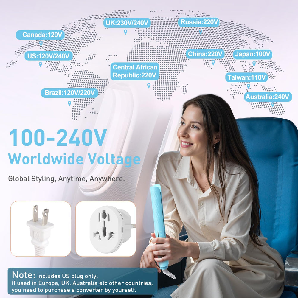 QUICO adjustable temperature settings 320-450°F for versatile looks.