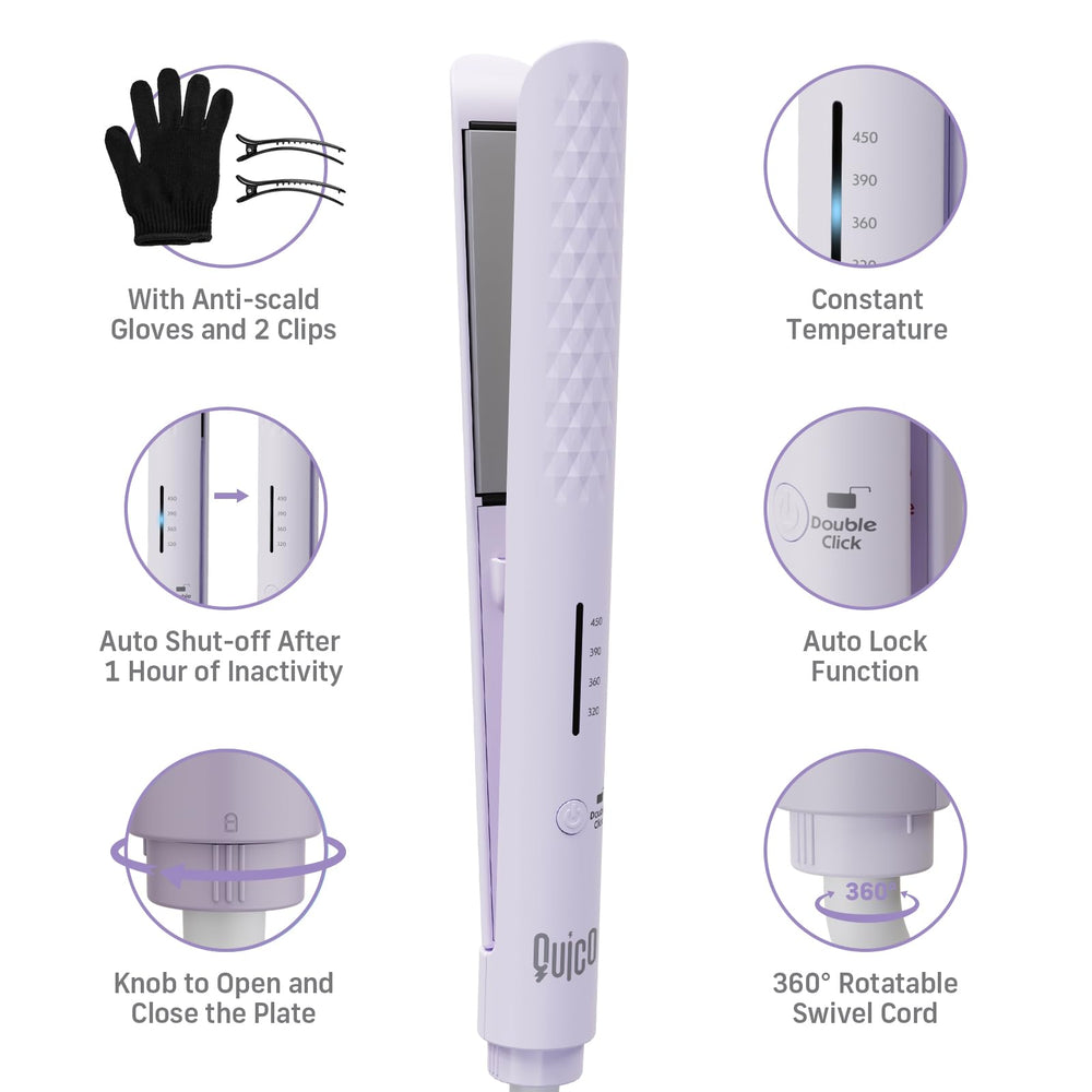 Quico hair straightener compact travel size for easy packing