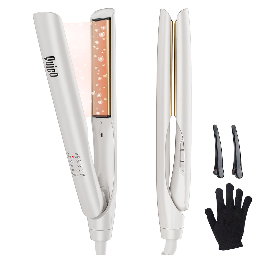 QUICO Upgrade Hair Straightener 15s heat-up for fast, flawless styling on the go.