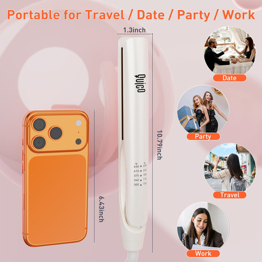 QUICO Upgrade Hair Straightener dual-voltage design for international travel convenience.