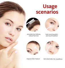 Quiet&Far high-frequency wand argon parts closeup demonstrates versatile facial treatment options.