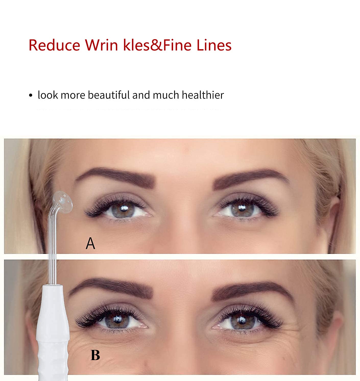 Quiet&Far high-frequency wand eye spoon shape highlights gentle eye-area care.