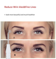 Quiet&Far high-frequency wand eye spoon shape highlights gentle eye-area care.