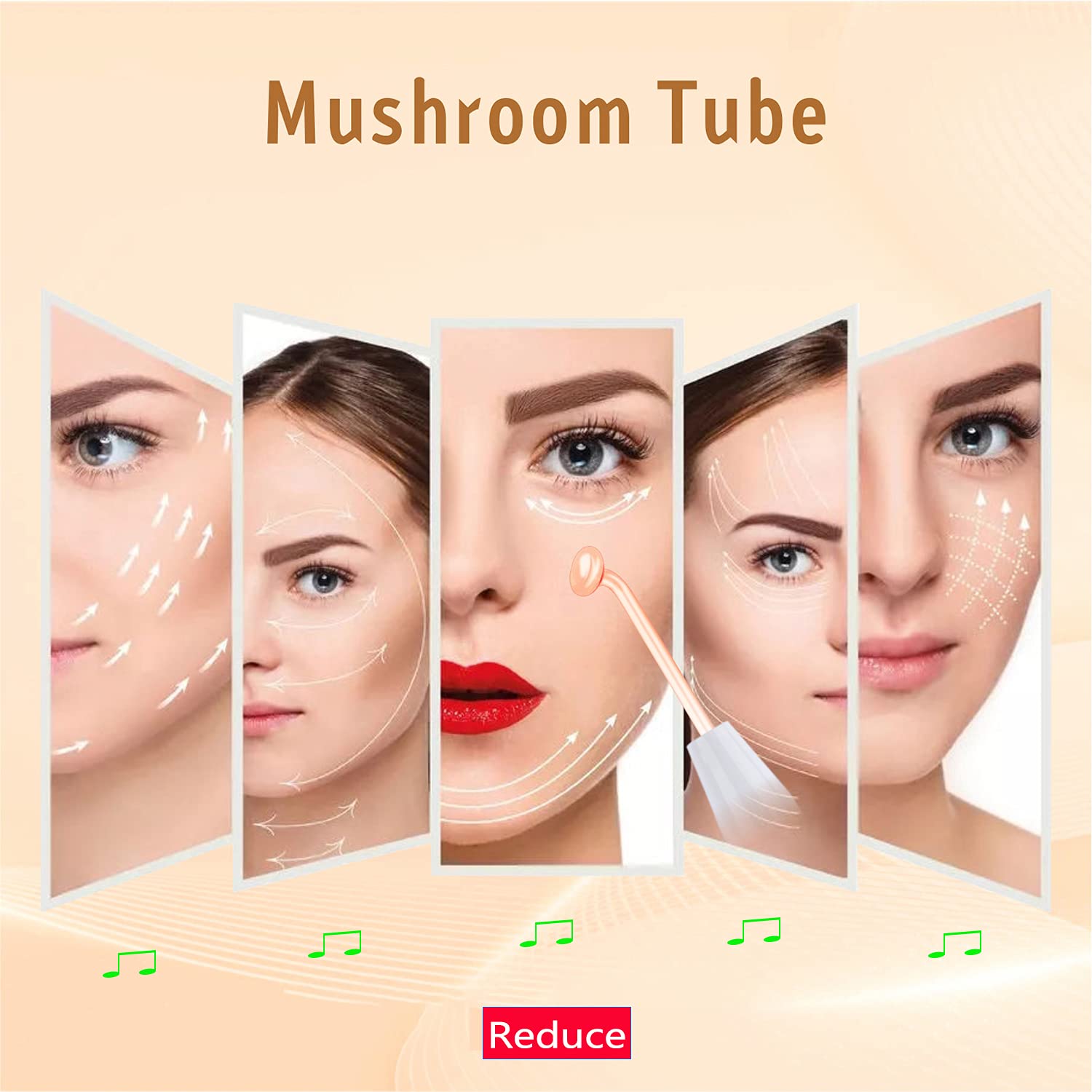 Quiet&Far high-frequency wand in use delivering gentle micro-vibrations for refreshed skin.