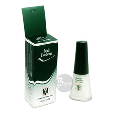 Química Alemana Nail Hardener application brush image showing smooth coat benefits