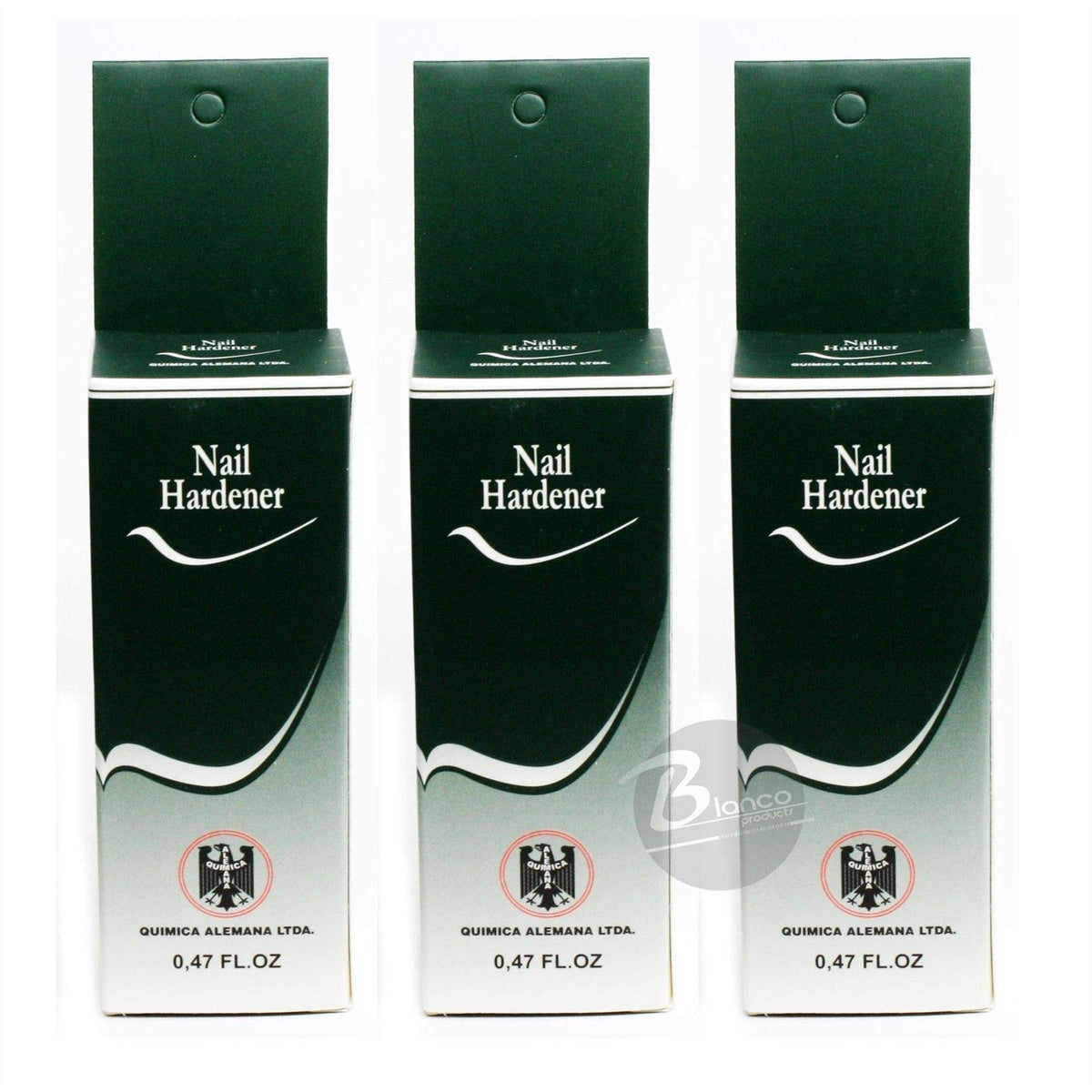 Química Alemana Nail Hardener bottles set for daily nail strengthening