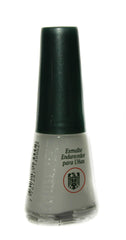 Amber bottle on shelf highlights value of Química Alemana Nail Hardener two-pack