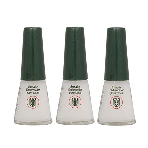 Química Alemana Nail Hardner pack-3 bottle supports healthier nails with nourishing formula.