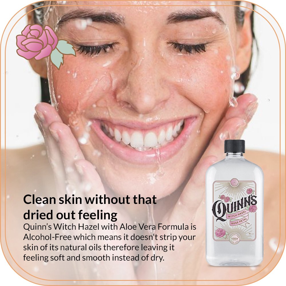 Quinn's Aloe Vera label highlights organic soothing for skin.