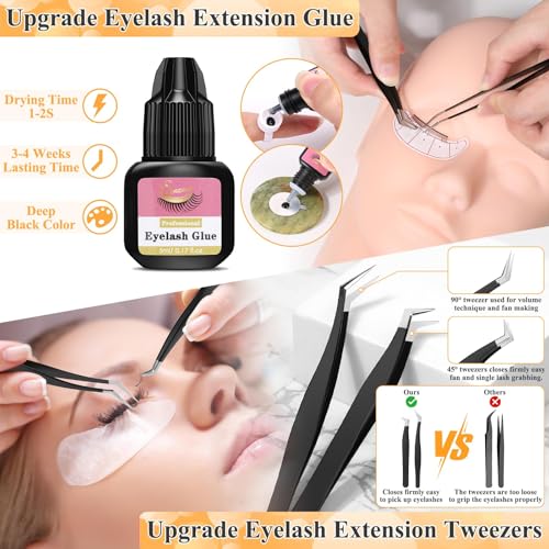 Qinzave eyelash glue offers quick bonding during practice with controlled application