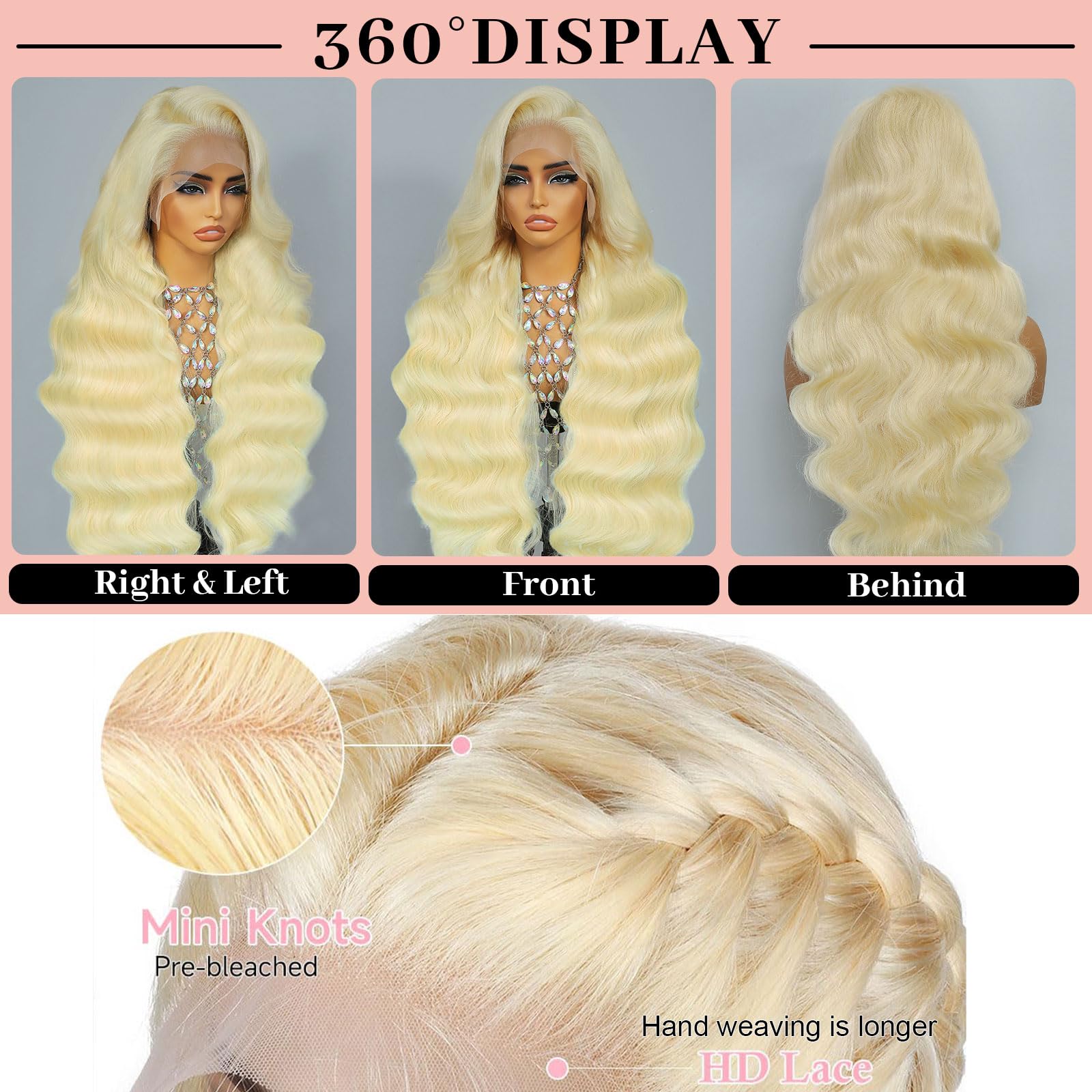 Quiport body wave texture close-up highlighting tangle-free, smooth wave pattern.