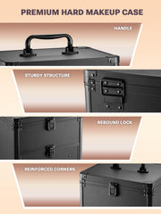 Qislee adjustable dividers customize space for kit and brushes.
