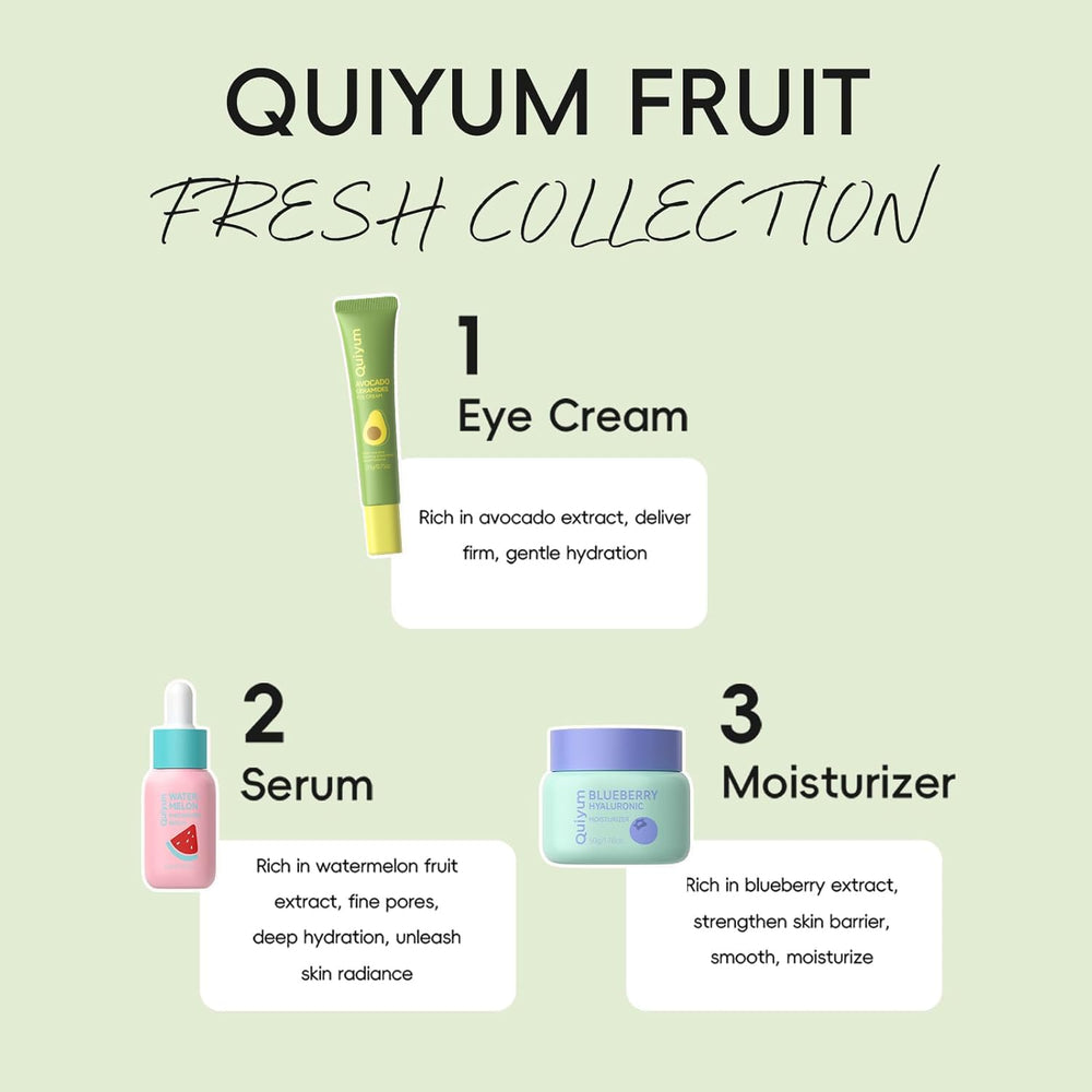 QUIYUM eye cream tube targets the under-eye area with hydration