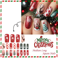 QUNQINLI 24-pcs nails in 12 sizes ensures perfect fit and style