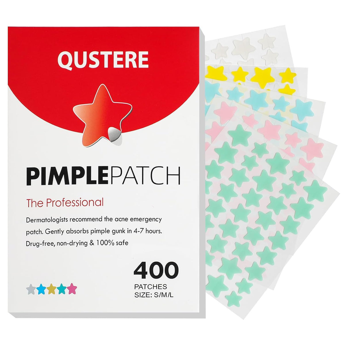 QUSTERE pimple patches all-colors pack for quick coverage and absorption