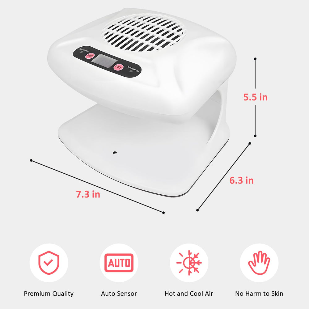 QUTUNI nail dryer air outlet close-up emphasizes wide airflow area