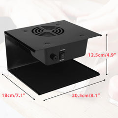 QUTUNI nail dryer hot air mode illustrates adjustable warmth for faster polish drying