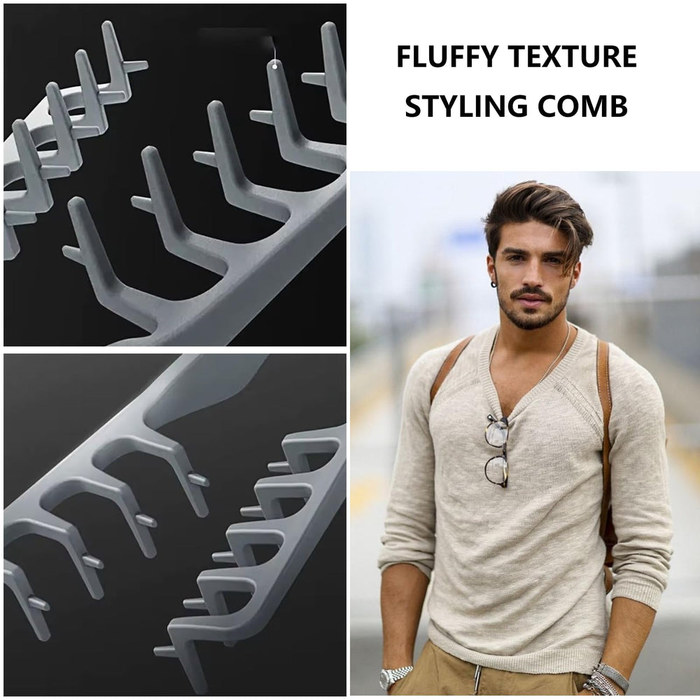 Qyubov Volumizing Texture Comb ideal for men's fringe styling