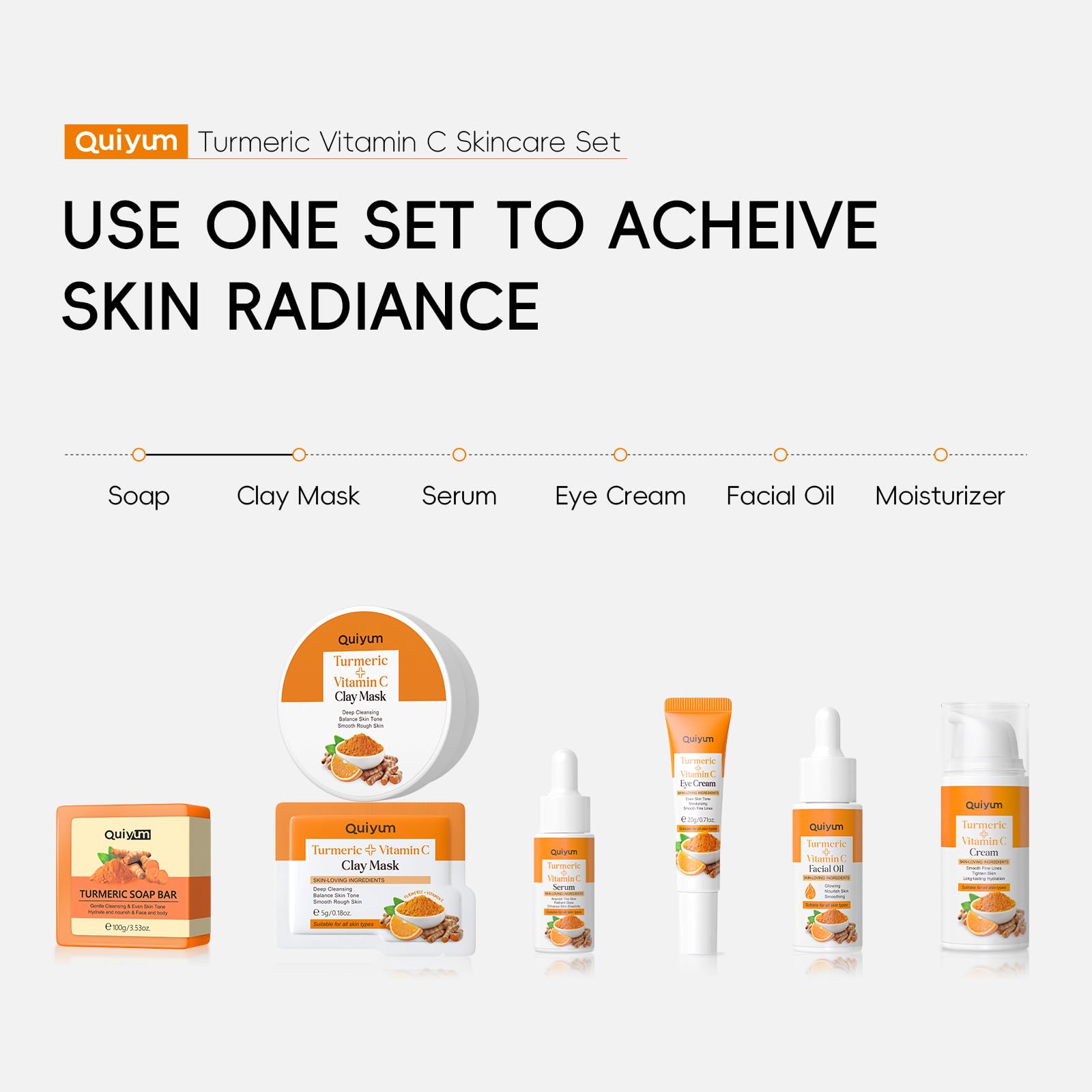 QUIYUM Facial Oil bottle, lightweight nourishment for skin