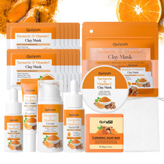 QUIYUM Turmeric Vitamin C Serum bottle, boosts glow for daily routine