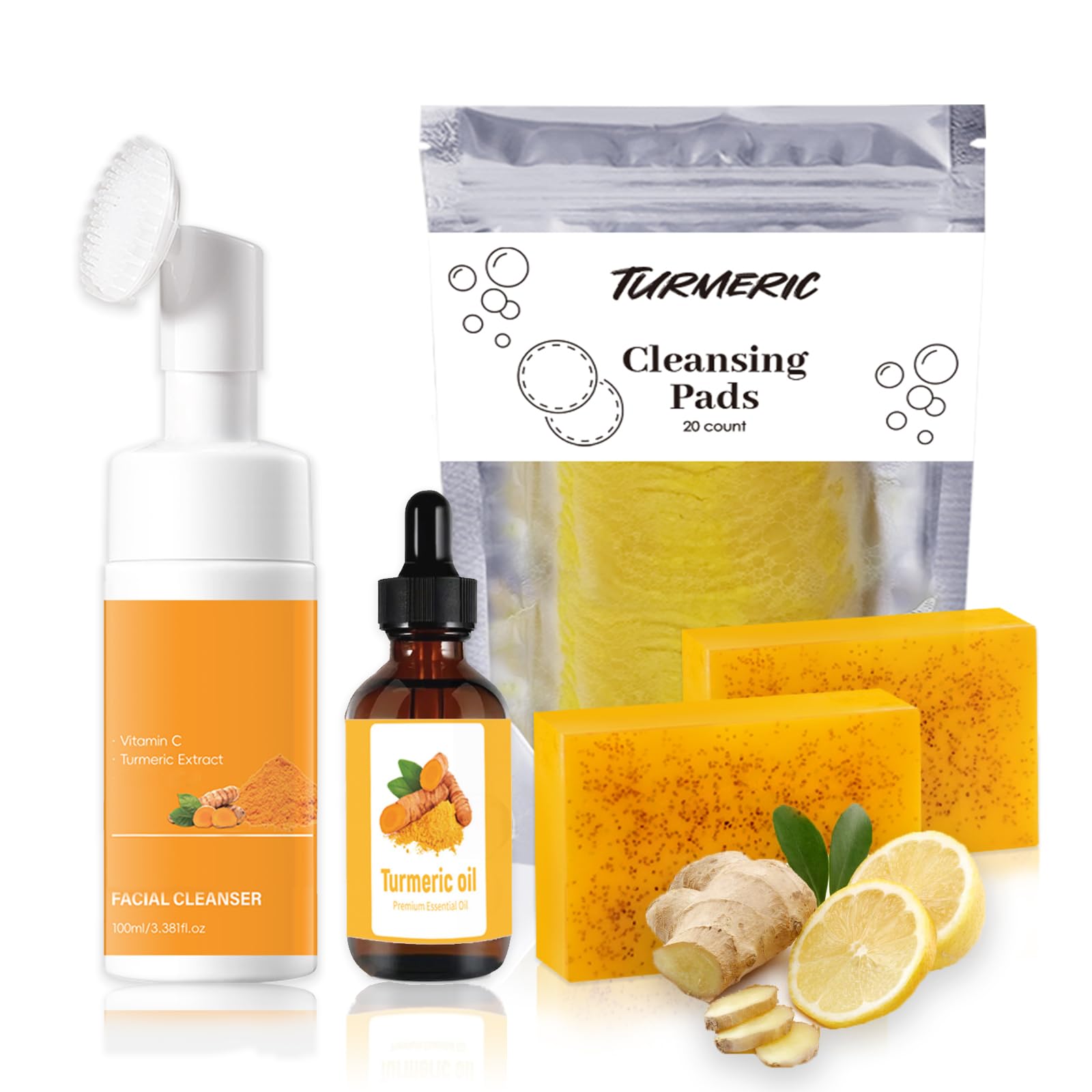 qvkzl turmeric face wash with brush delivers gentle daily cleansing for clear skin