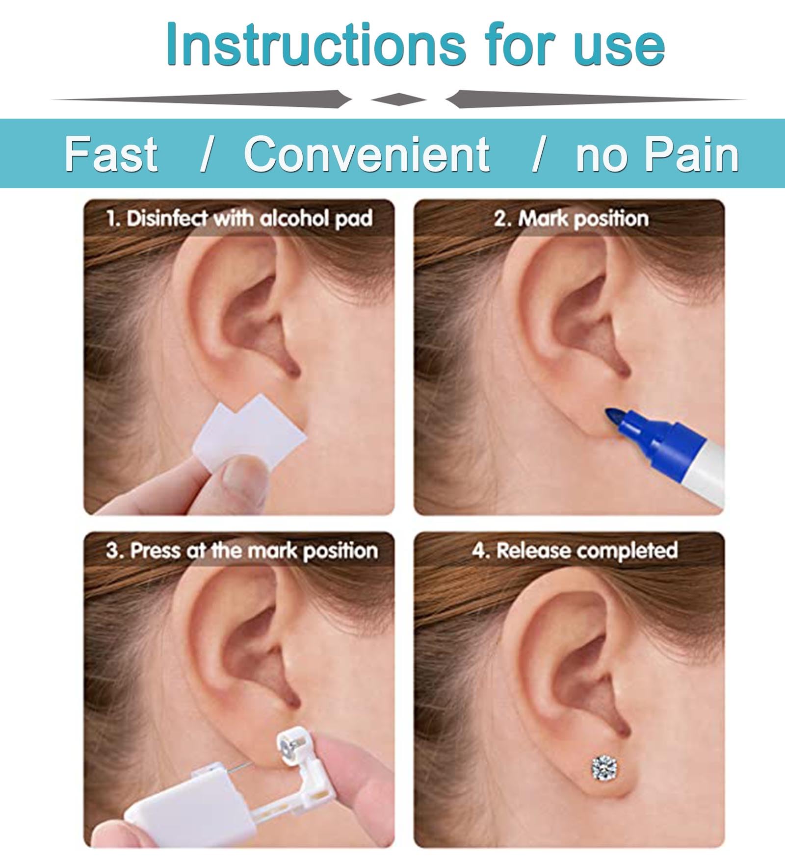 QWALIT clean pad pack included for sterile prep before piercing