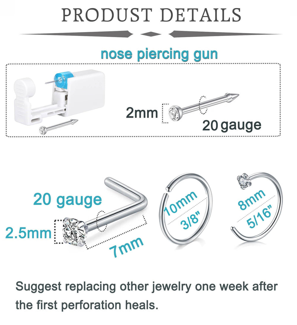 QWALIT disposable piercing gun convenient single-use tool for clean at-home piercings