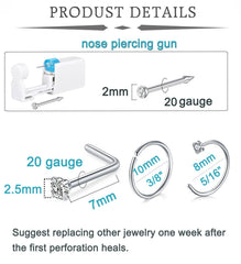 QWALIT disposable piercing gun convenient single-use tool for clean at-home piercings